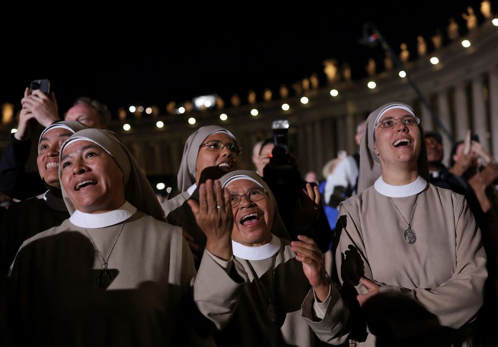 Nuns gathered at St. Peter's Square