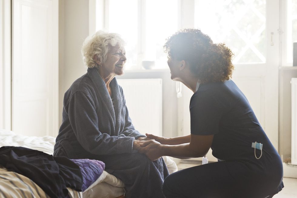 Nurse with elderly woman