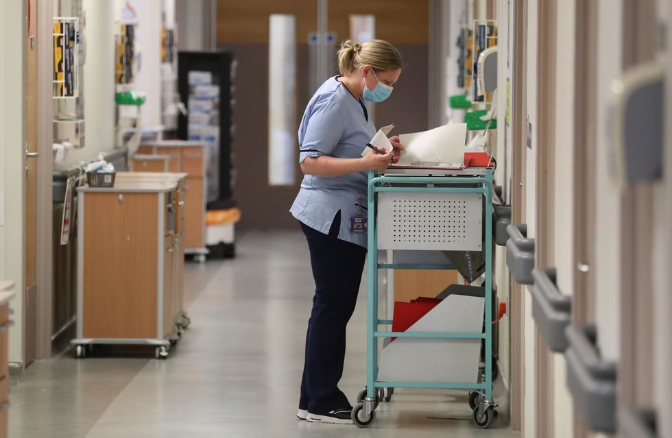 Nursing staff in ward A31 at Forth Valley Royal Hospital in Larbert near Falkirk, Stirlingshire.