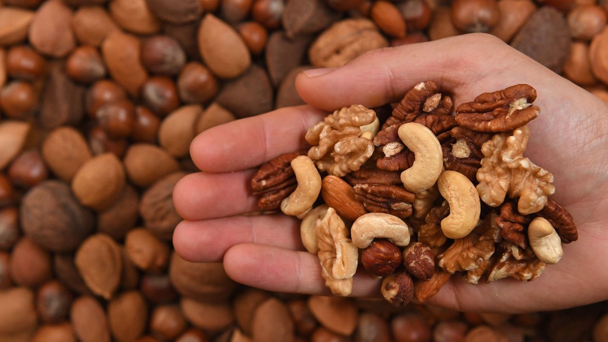Nuts in a hand