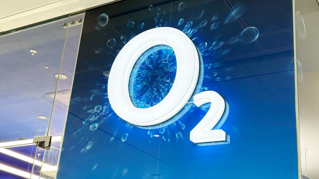 o2 logo pictured outside of one of its high street stores