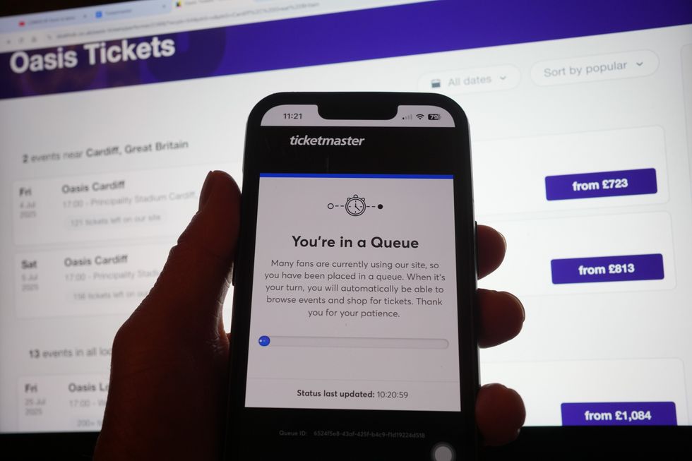Oasis tour Ticketmaster