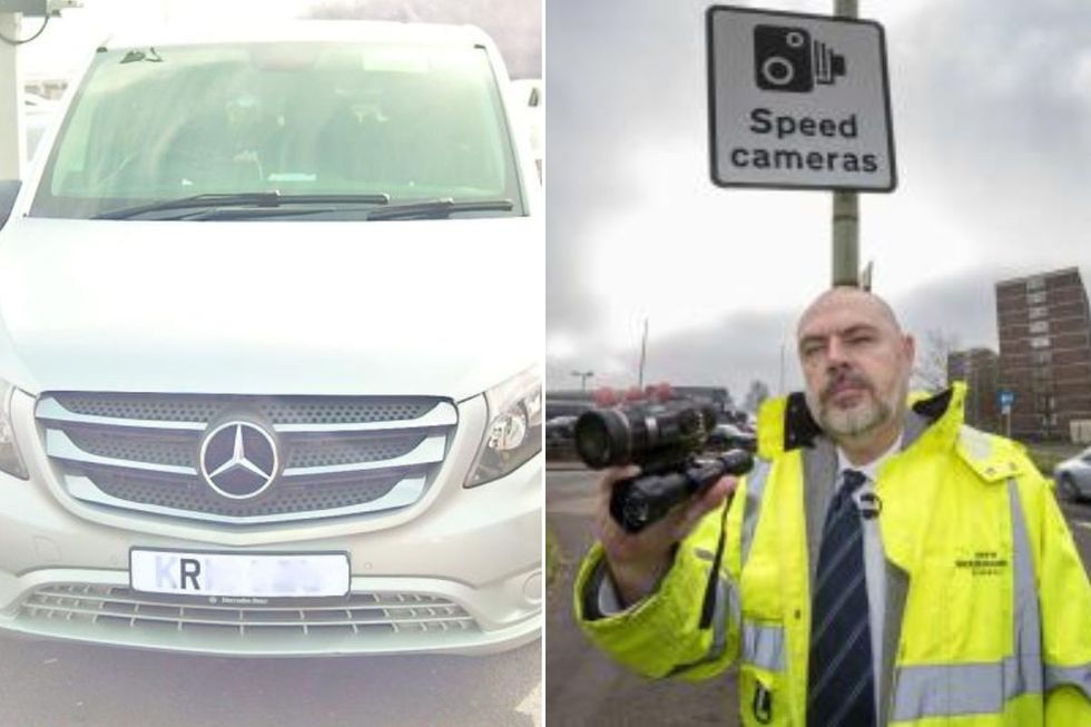 Obscured number plate and infrared camera
