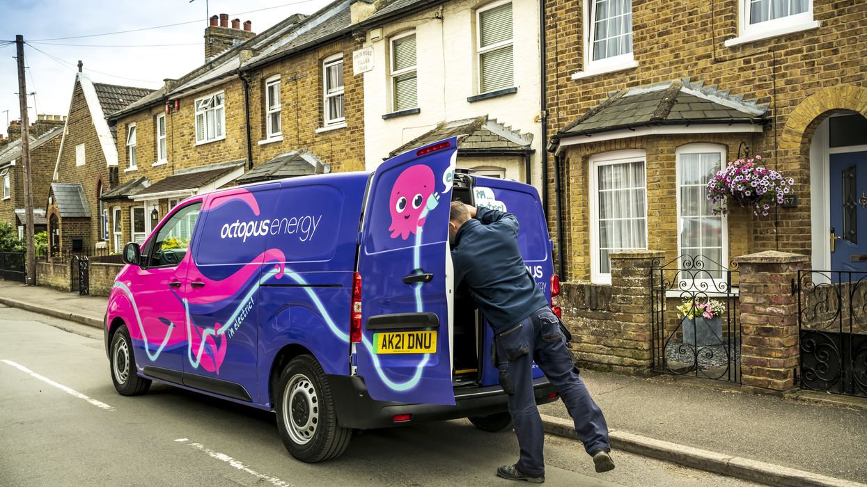 Octopus Energy van with engineer looking inside
