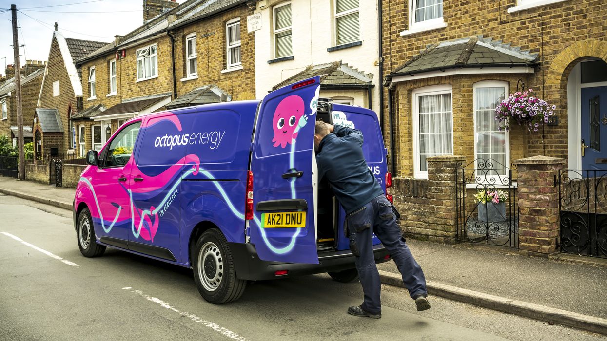 Octopus Energy van with engineer looking inside