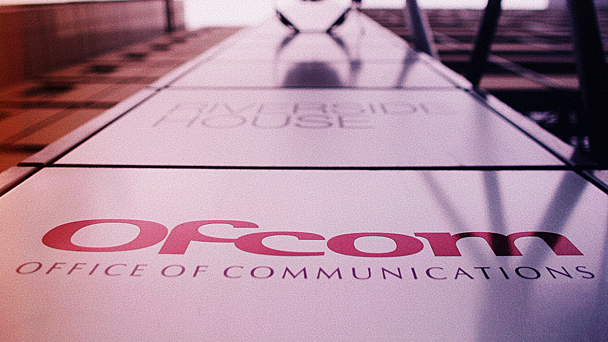 ofcom sign outside riverside house in London