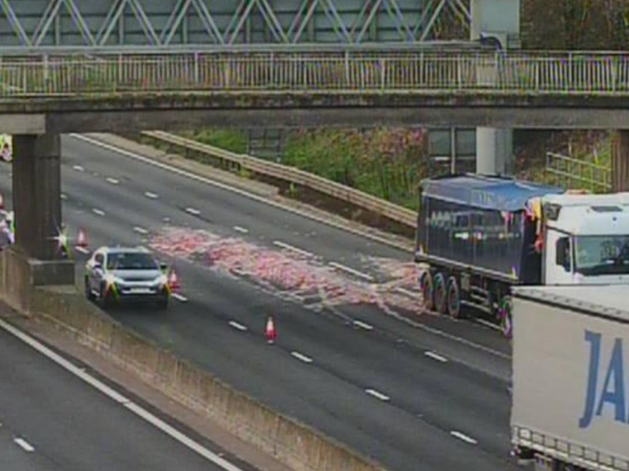 Offal strewn across the M6 motorway