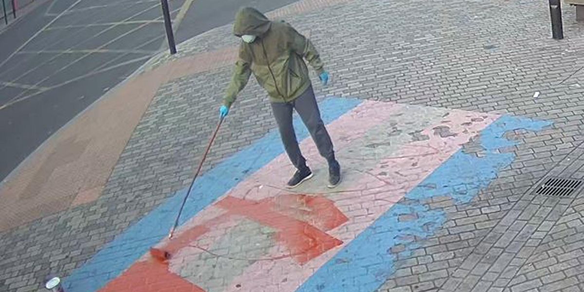 NextImg:Police hunt for suspect after Pride flags were vandalised in 'homophobic and transphobic hate crime'