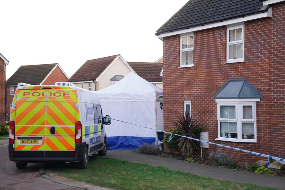 Officers in attendance at a property in Costessey