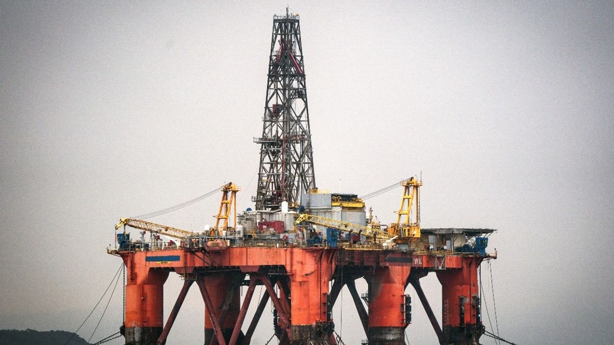 Oil rig in North Sea