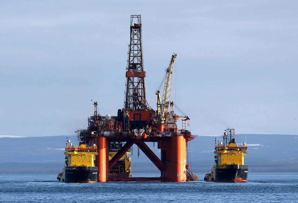 Oil rig in North Sea