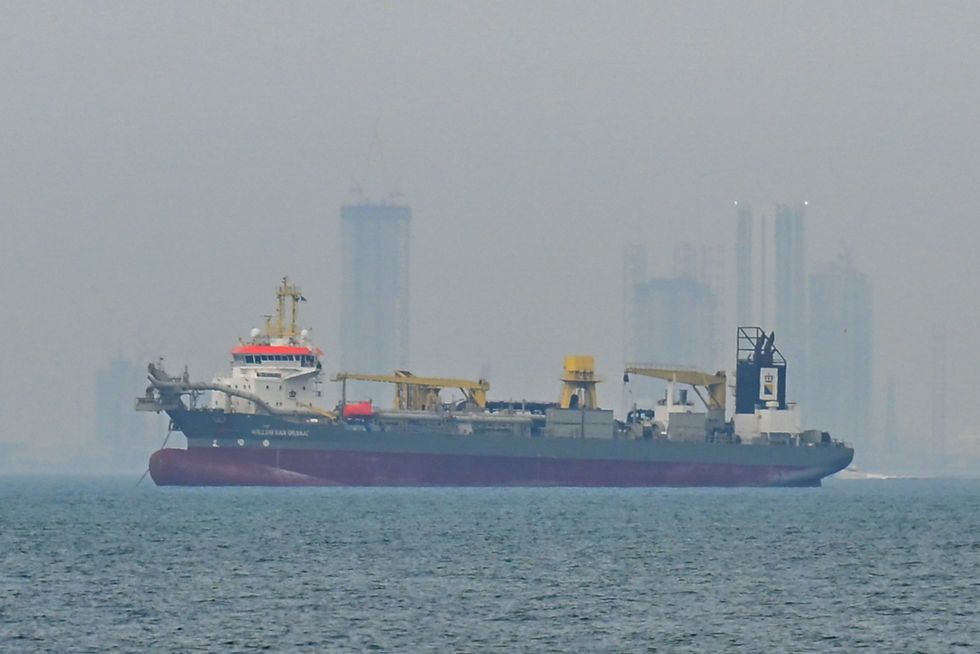 Oil tanker in the Strait of Hormuz