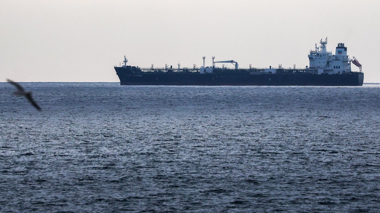 Oil tanker in the Strait of Hormuz