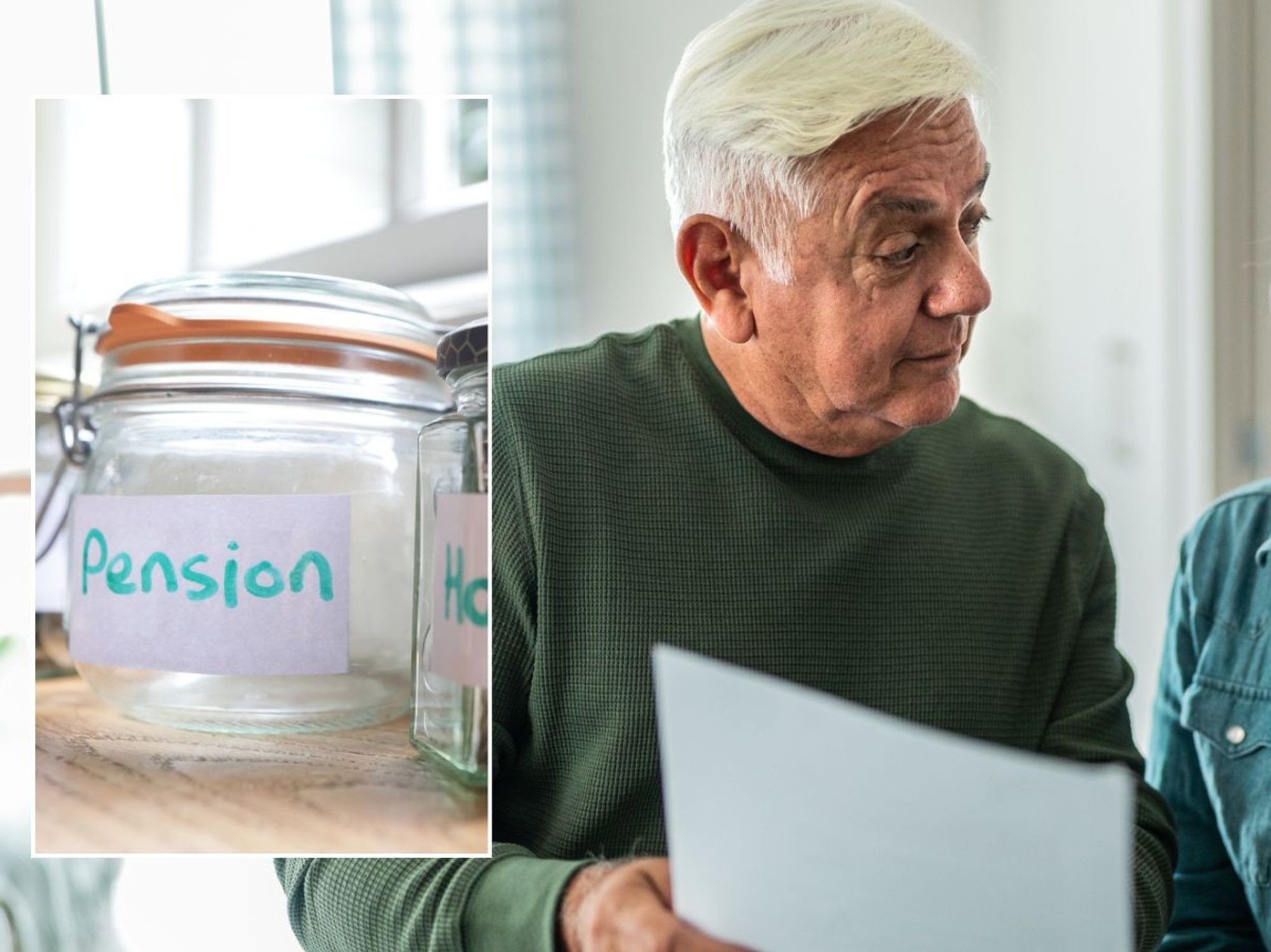 Older couple and pension pot