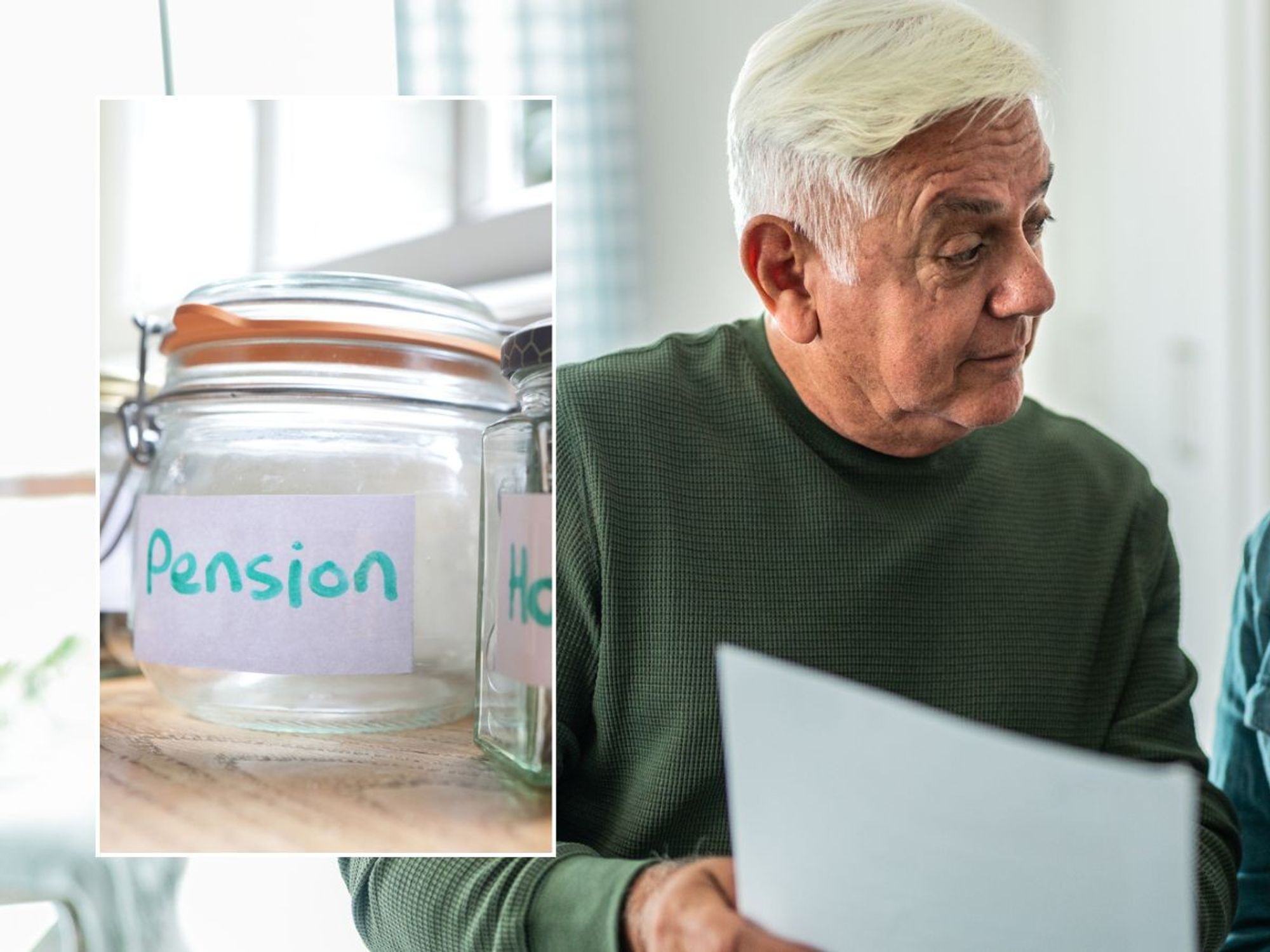 Older couple and pension pot