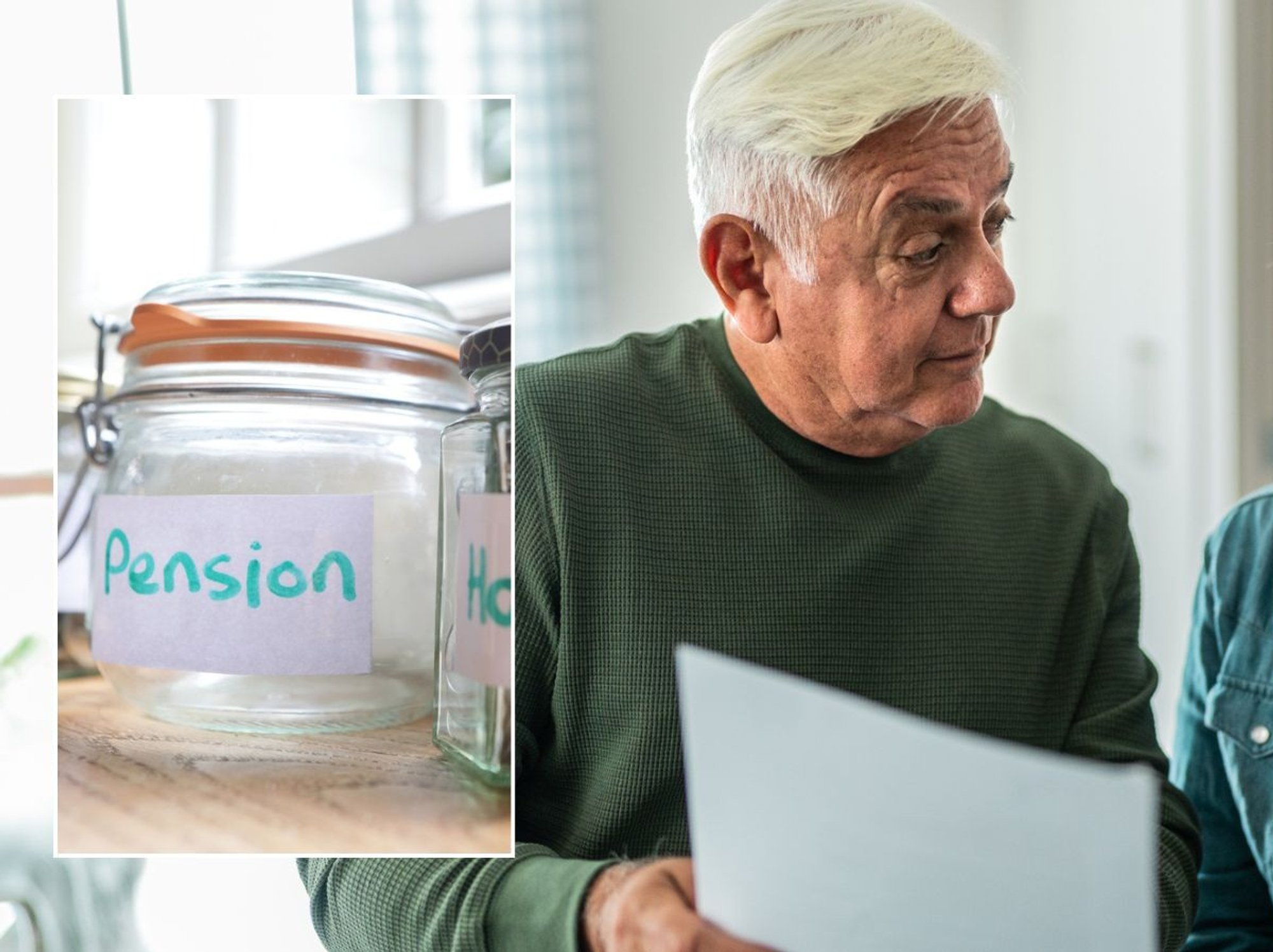 Older couple and pension pot