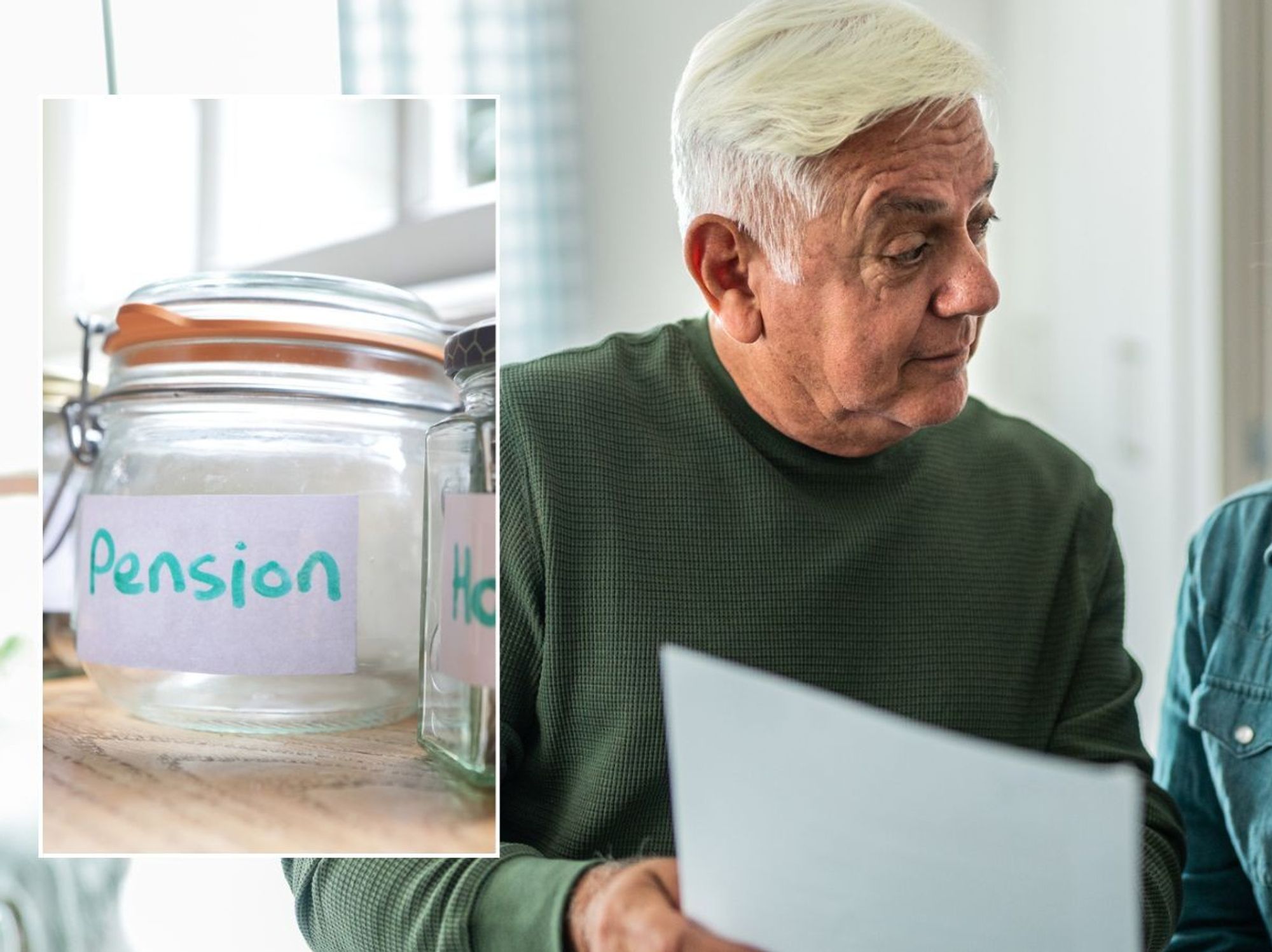 Older couple and pension pot