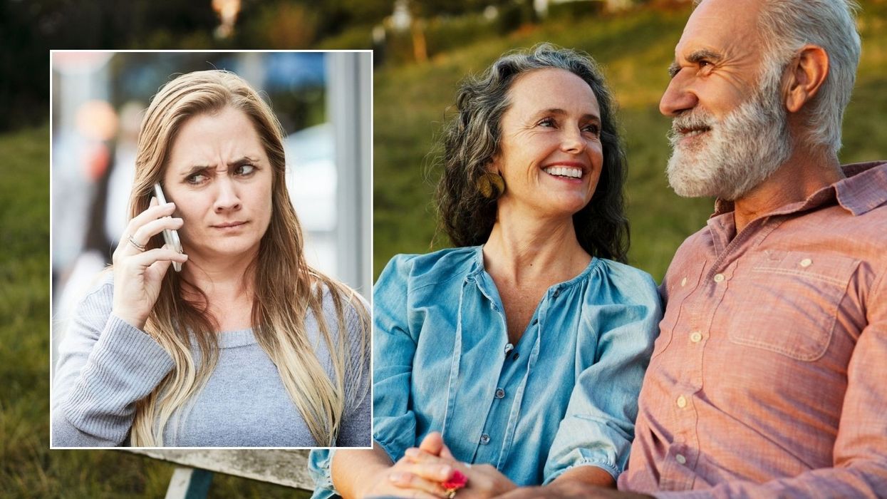 Older couple and woman