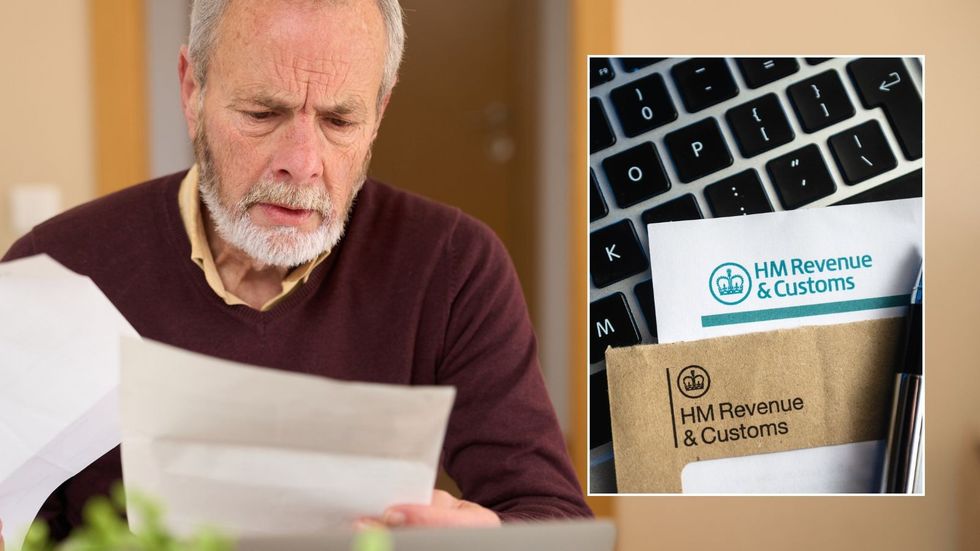Older man and HMRC letter