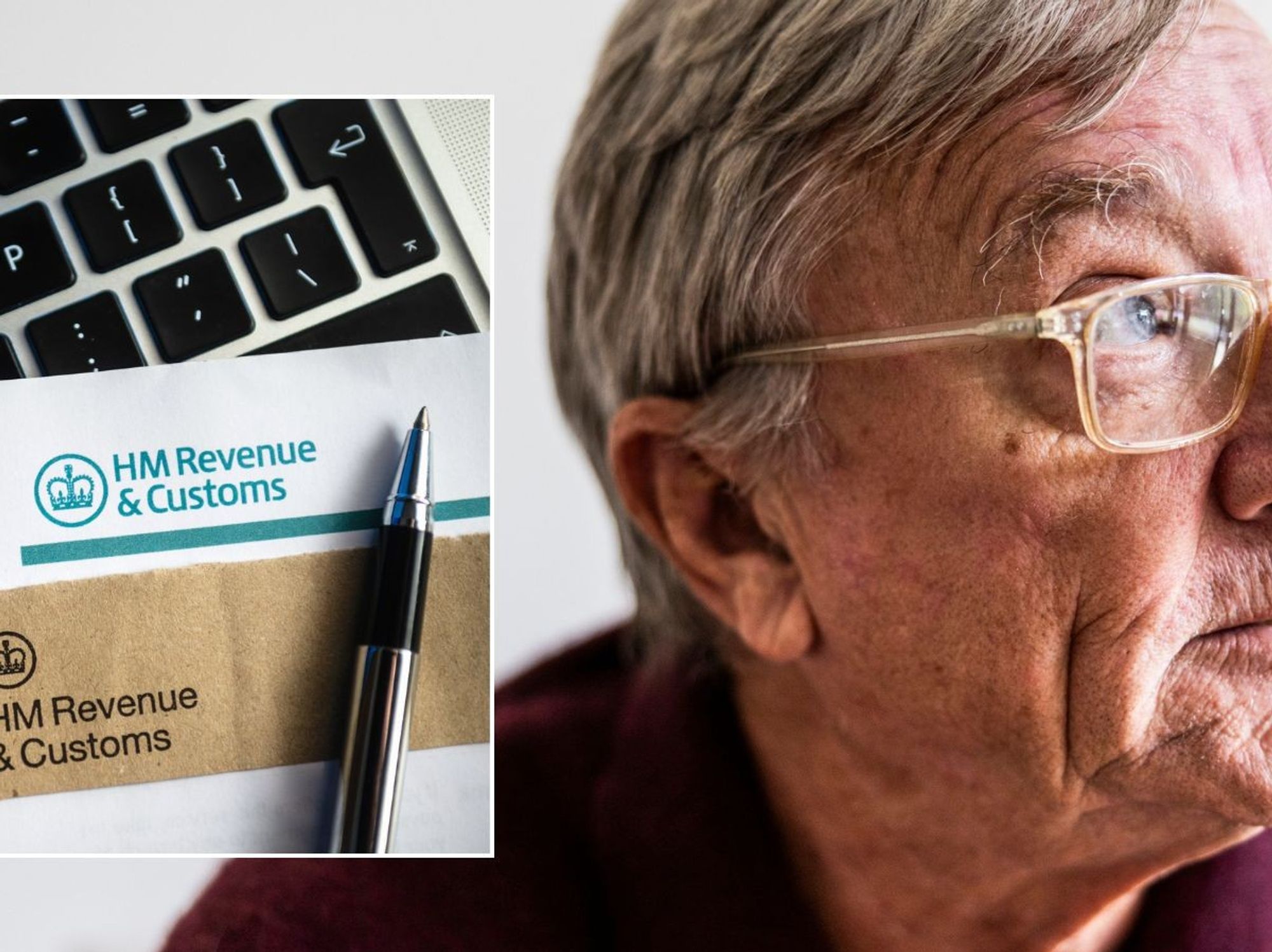 Older man and HMRC letter