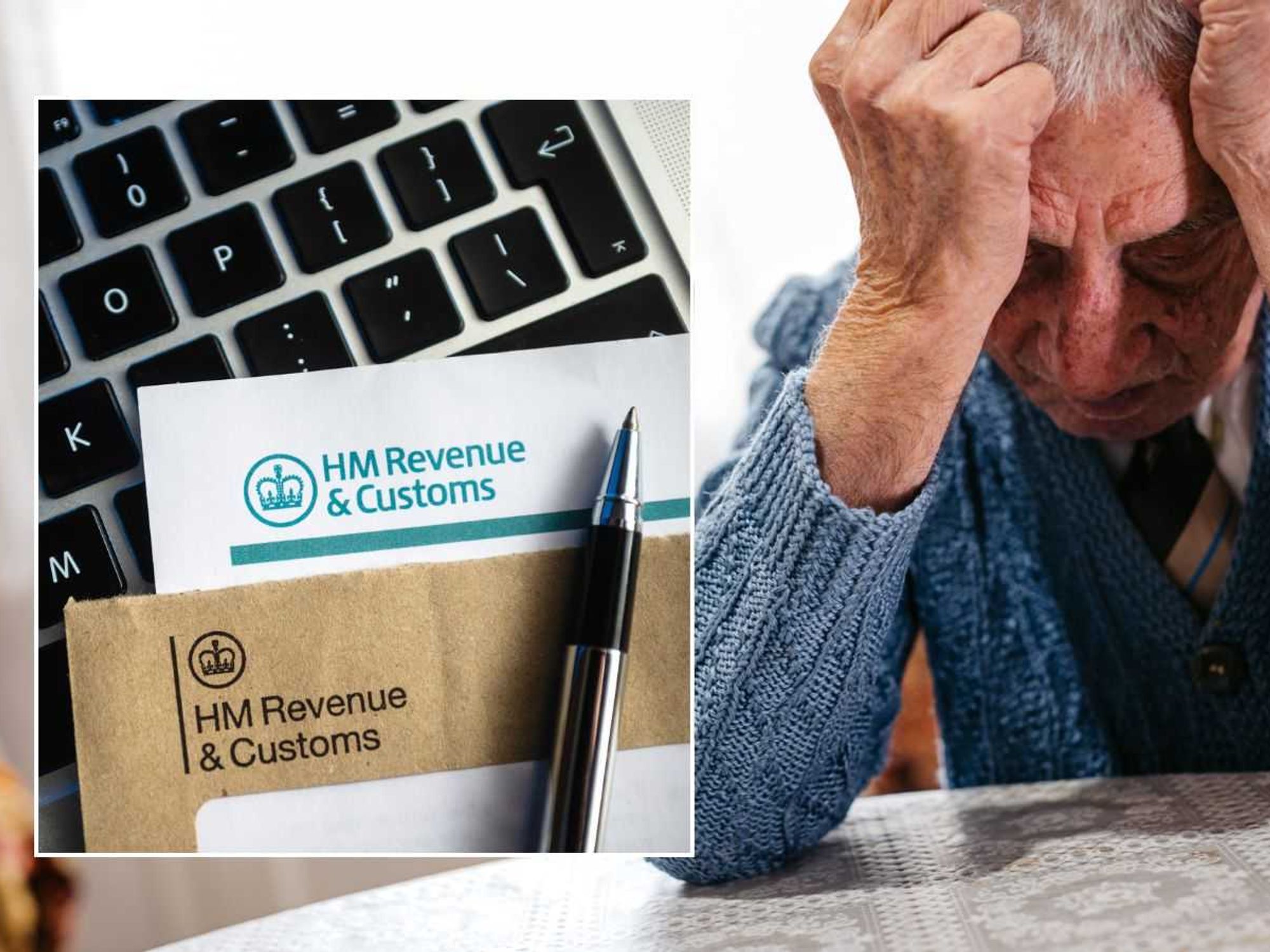 Older man and HMRC letter