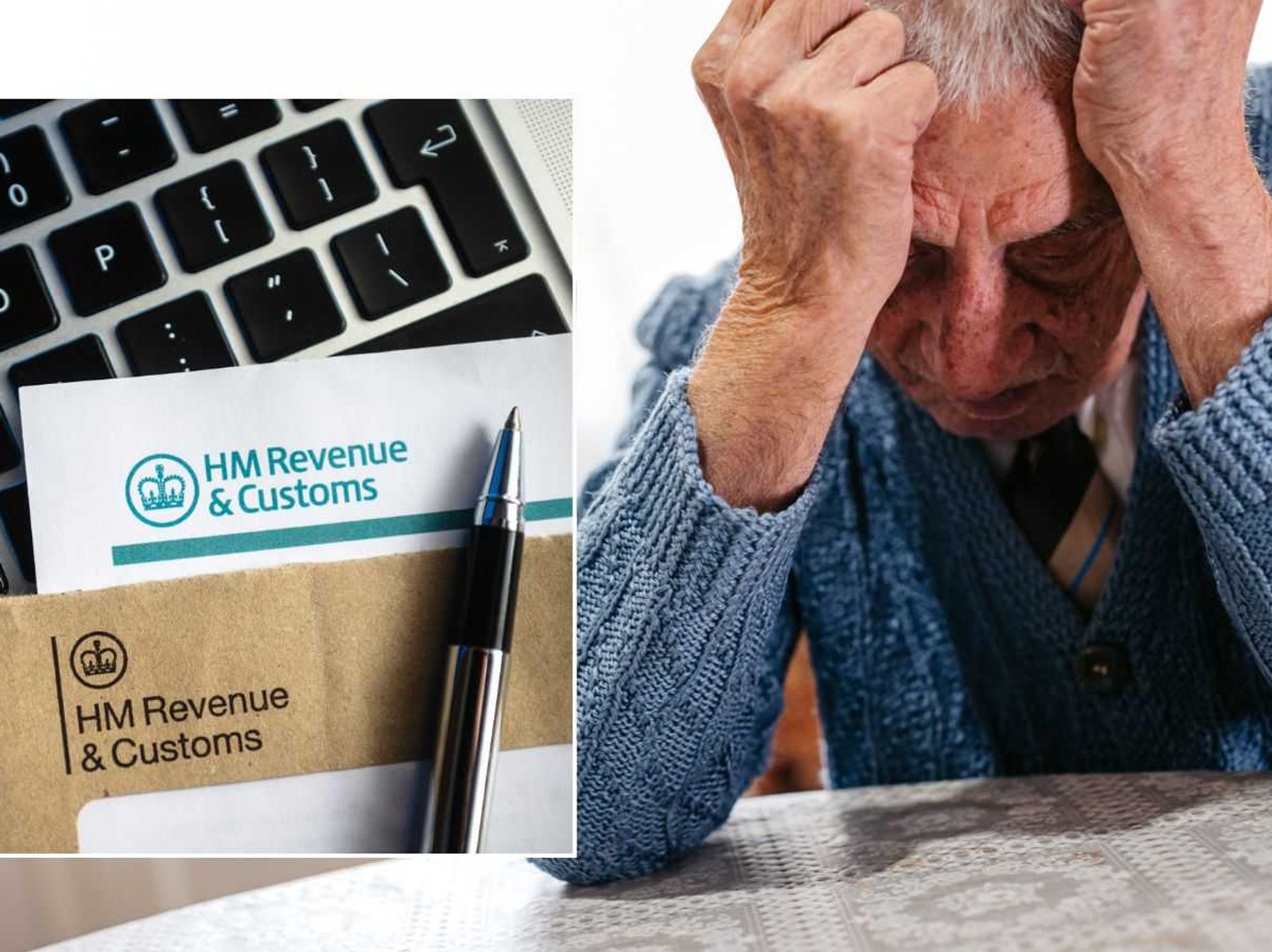 Older man and HMRC letter