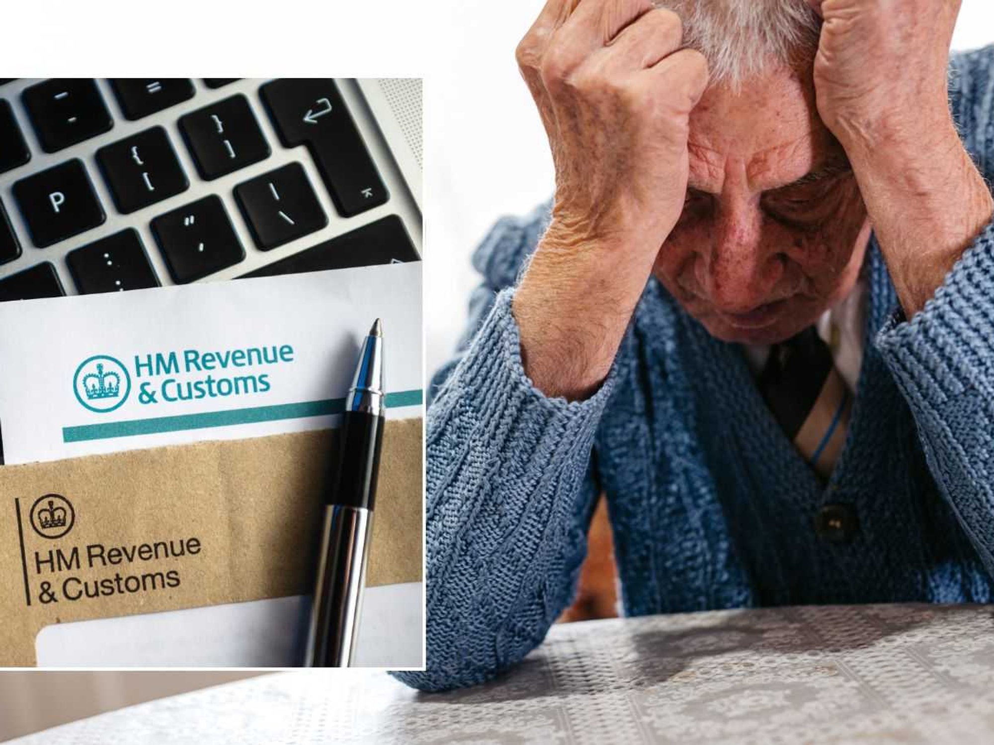 Older man and HMRC letter