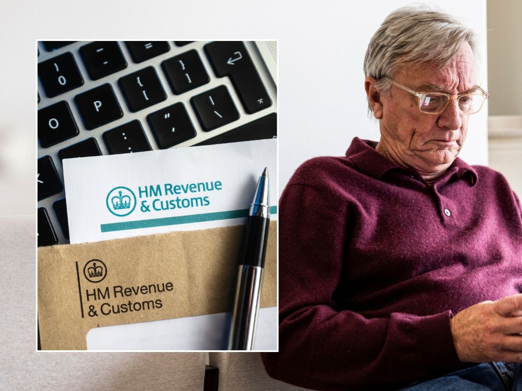 Older man and HMRC letter