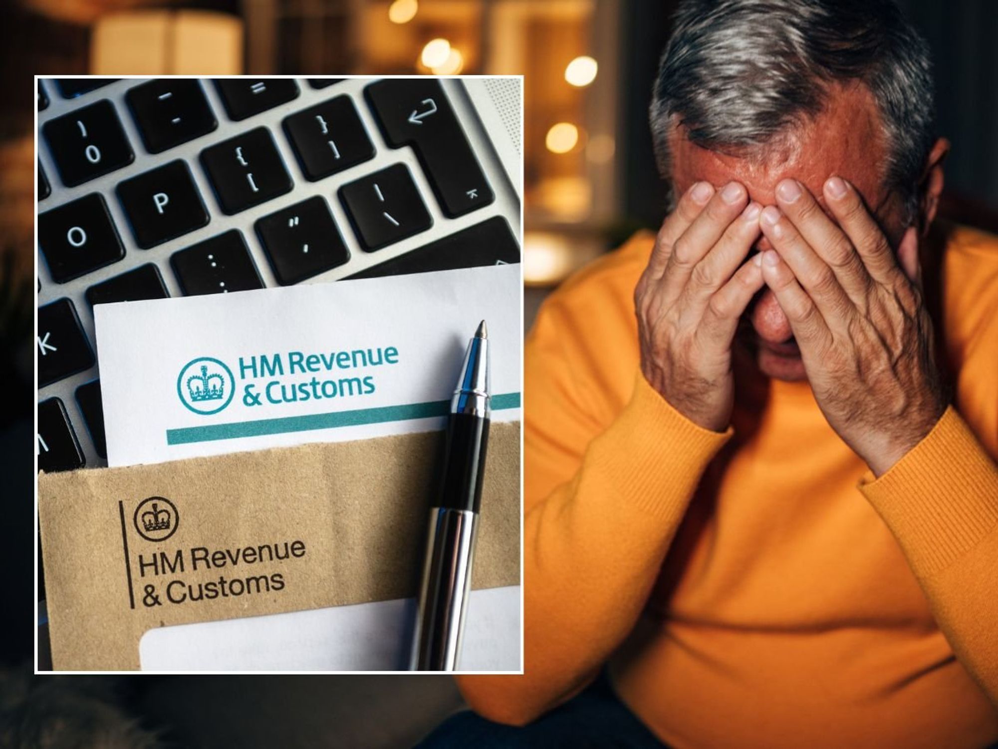 Older man and HMRC letter
