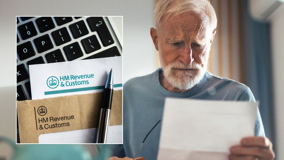 Older man and HMRC letter