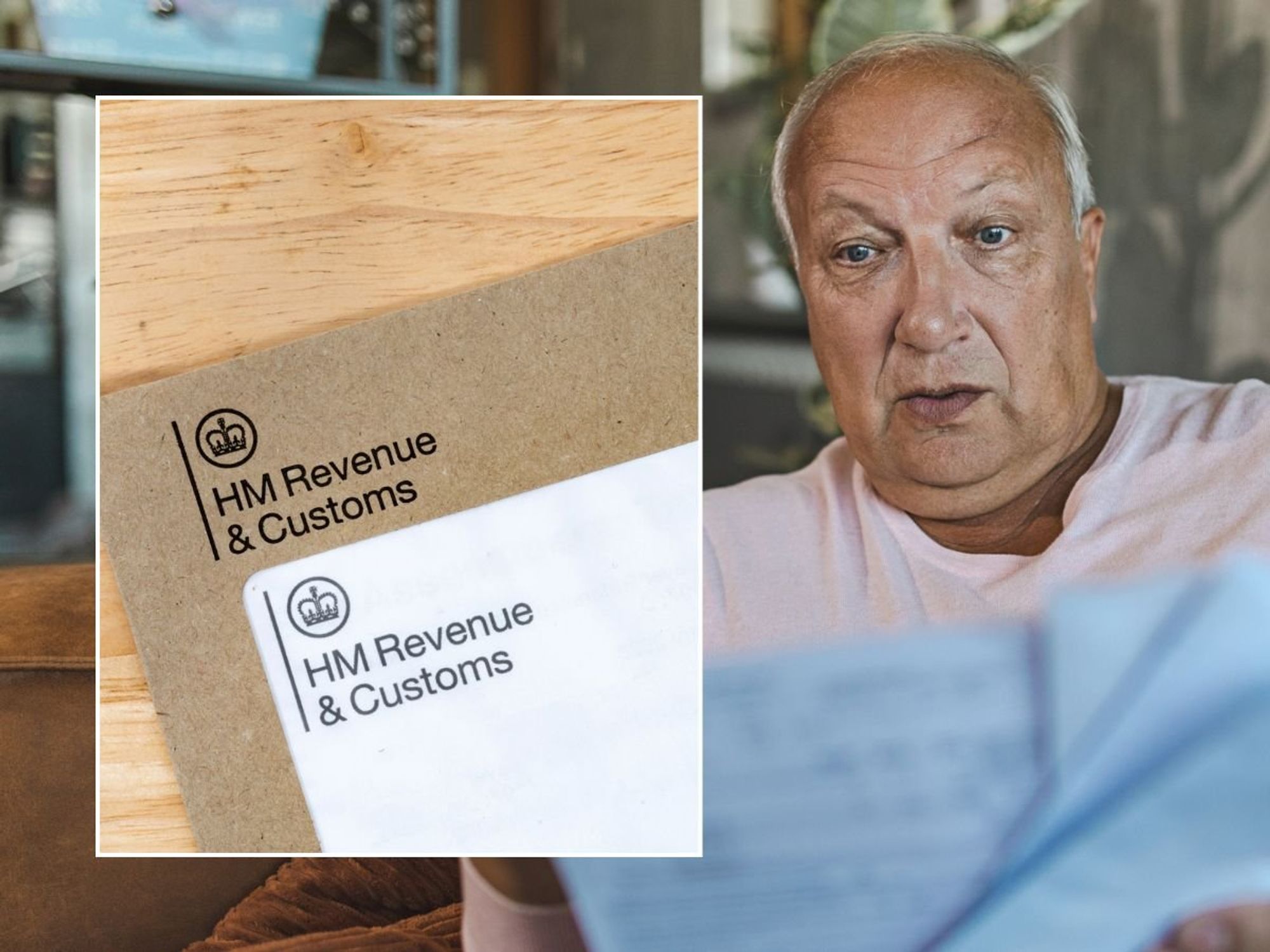 Older man and HMRC letter