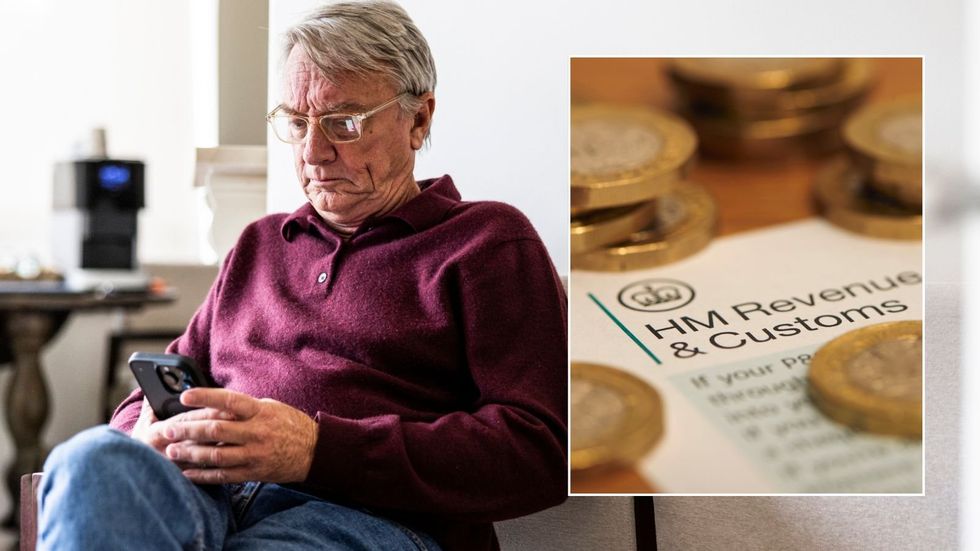Older man and HMRC letter