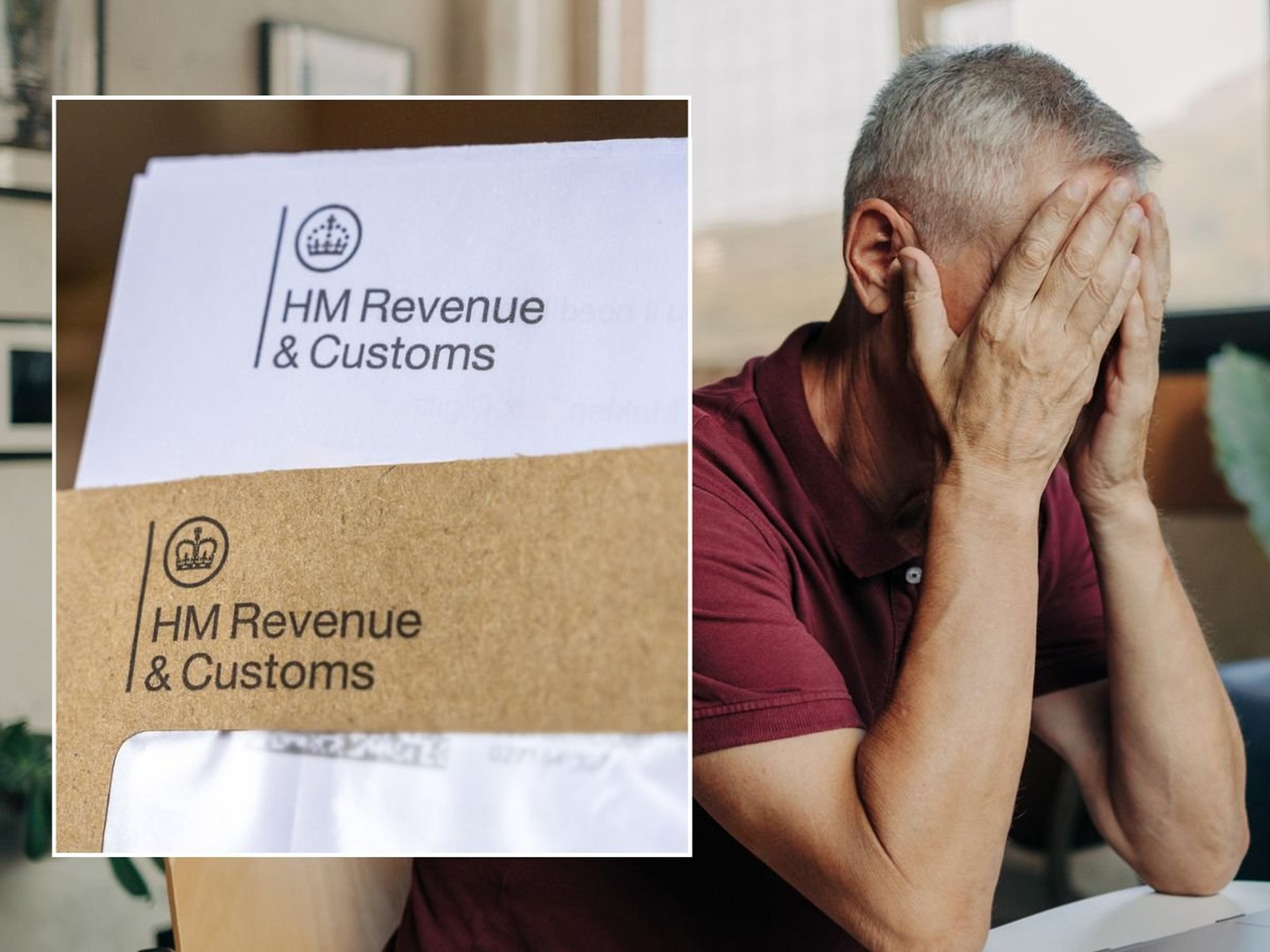Older man and HMRC letter