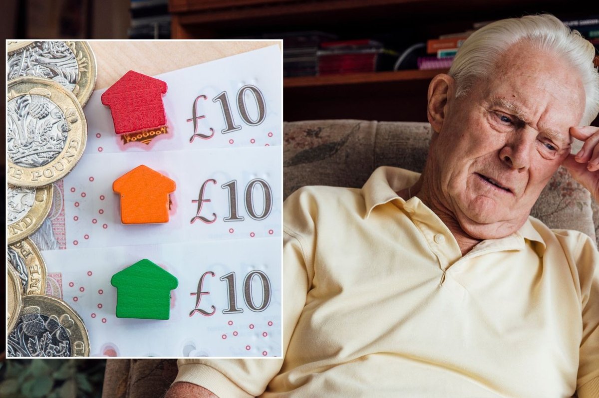 Older man and mortgage bill