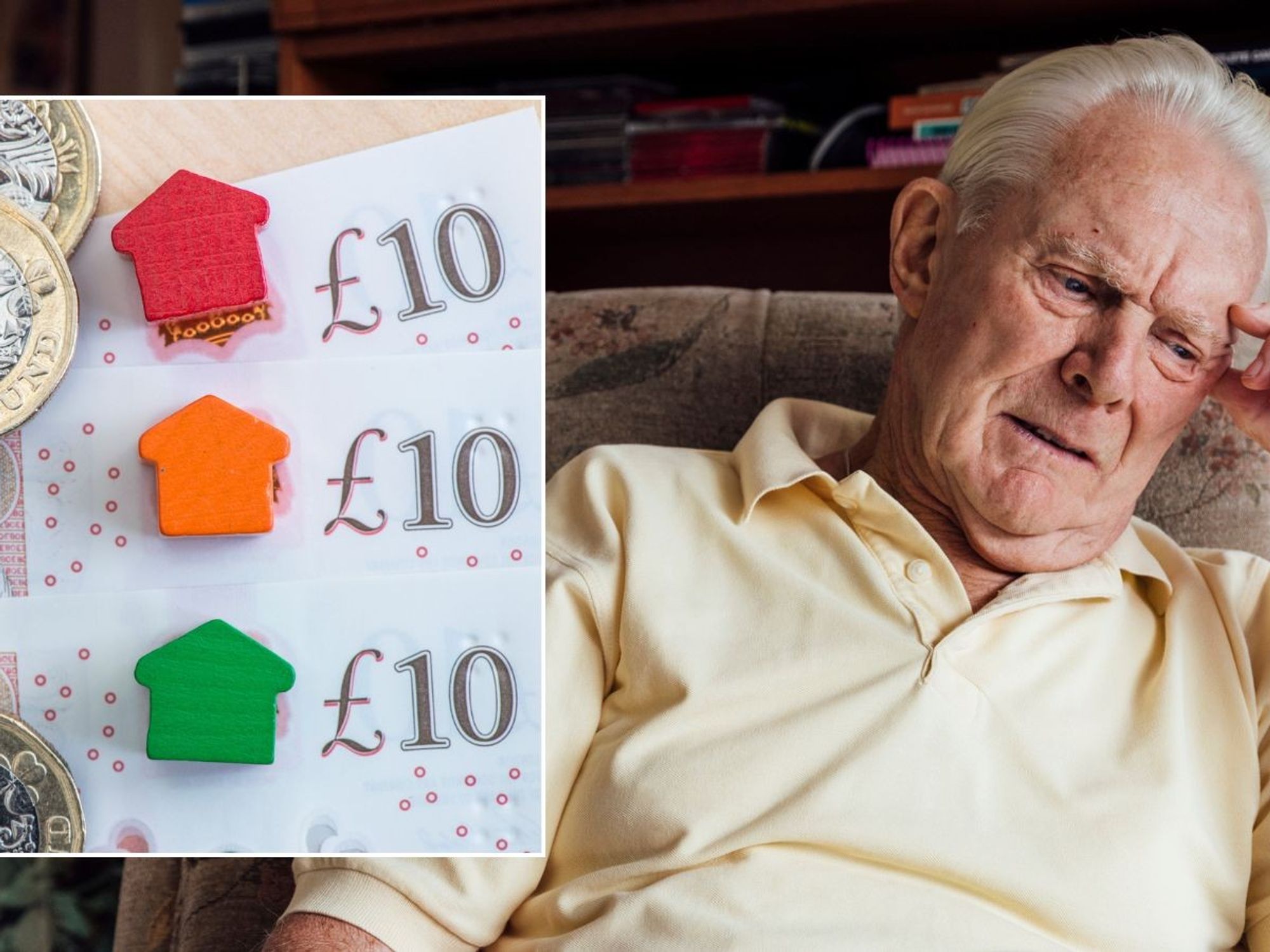 Older man and mortgage bill