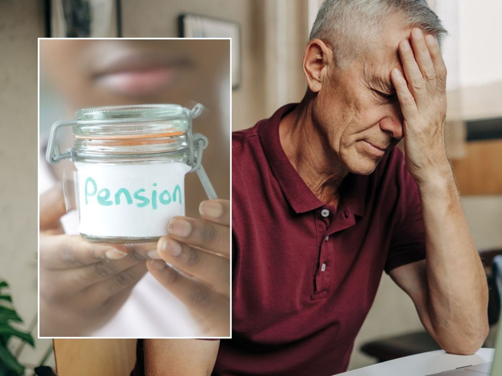 Older man and pension pot