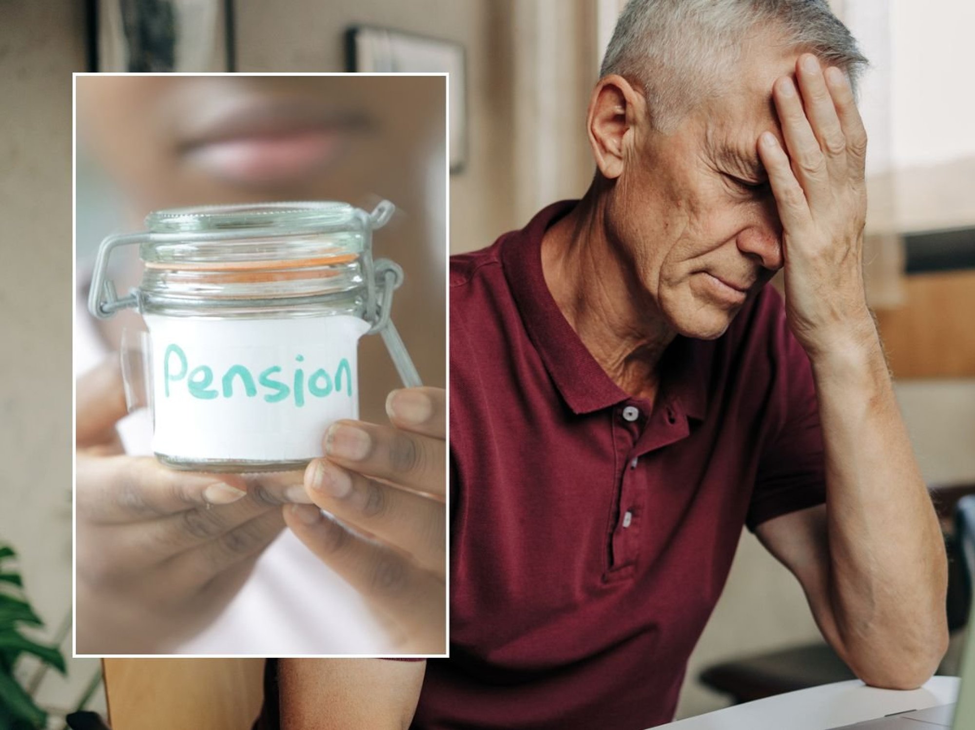 Older man and pension pot