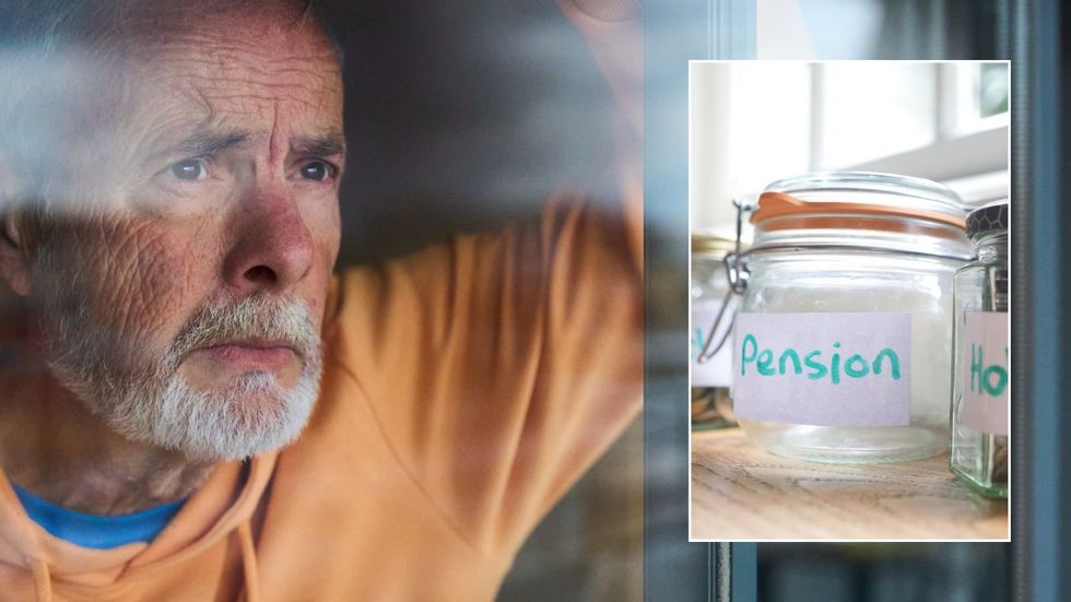 Older man and pension pot