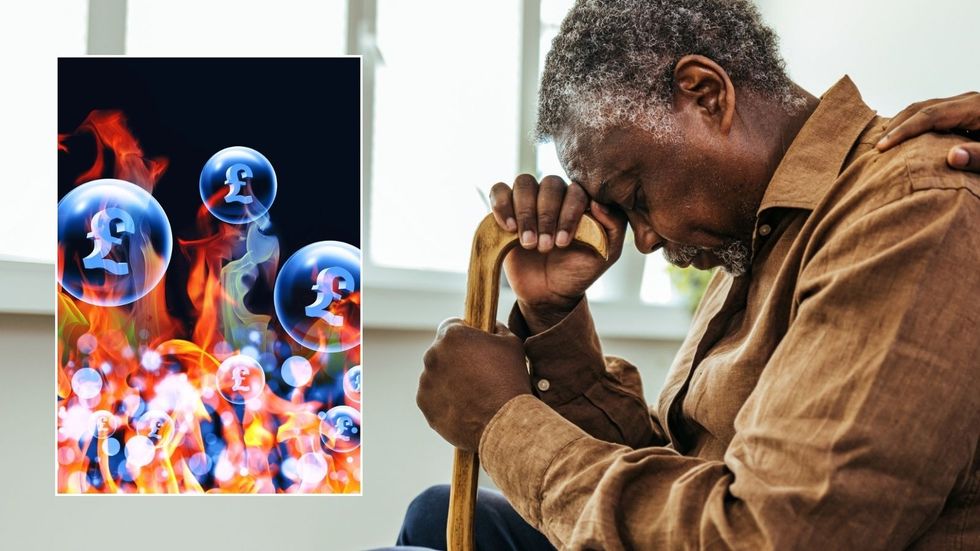 Older man and rising energy bills