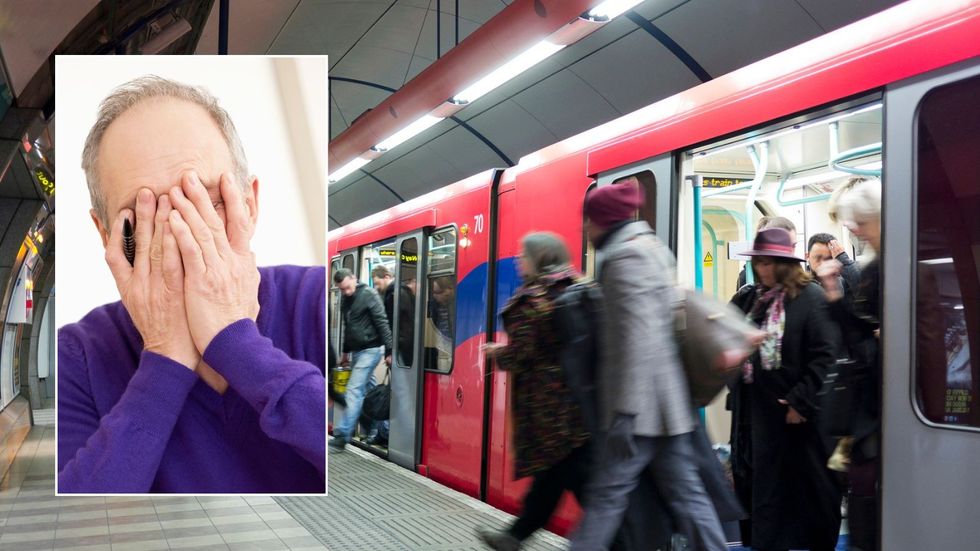 Older man and tube