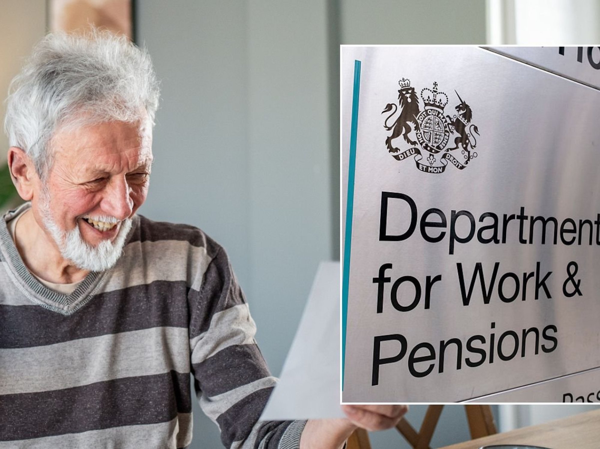 Older man happy and DWP