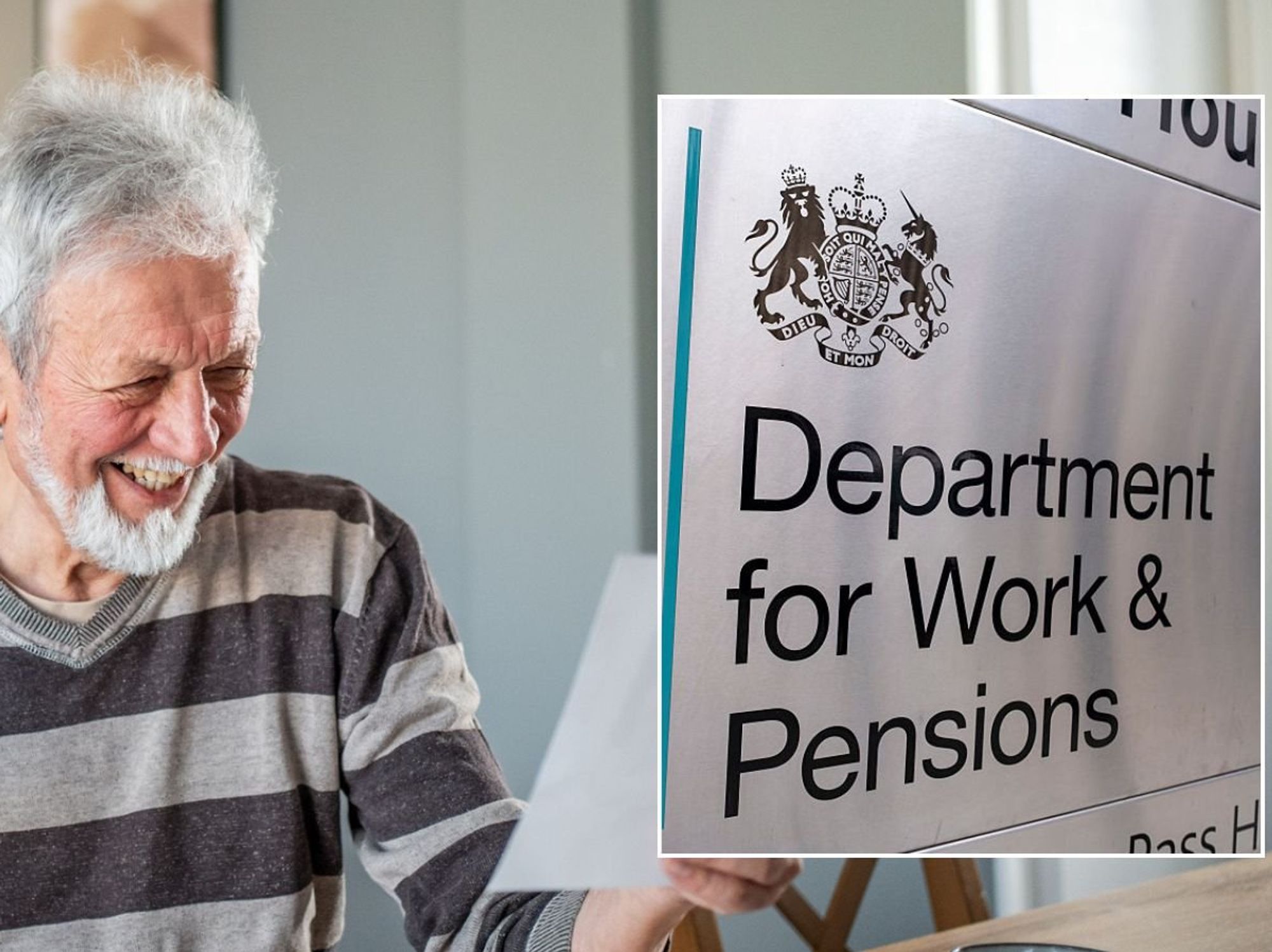 Older man happy and DWP