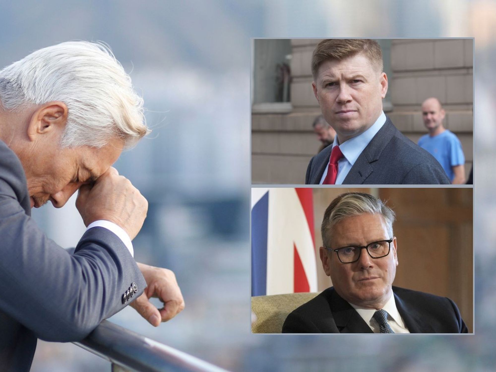 Older man, Keir Starmer and Eddie Dempsey