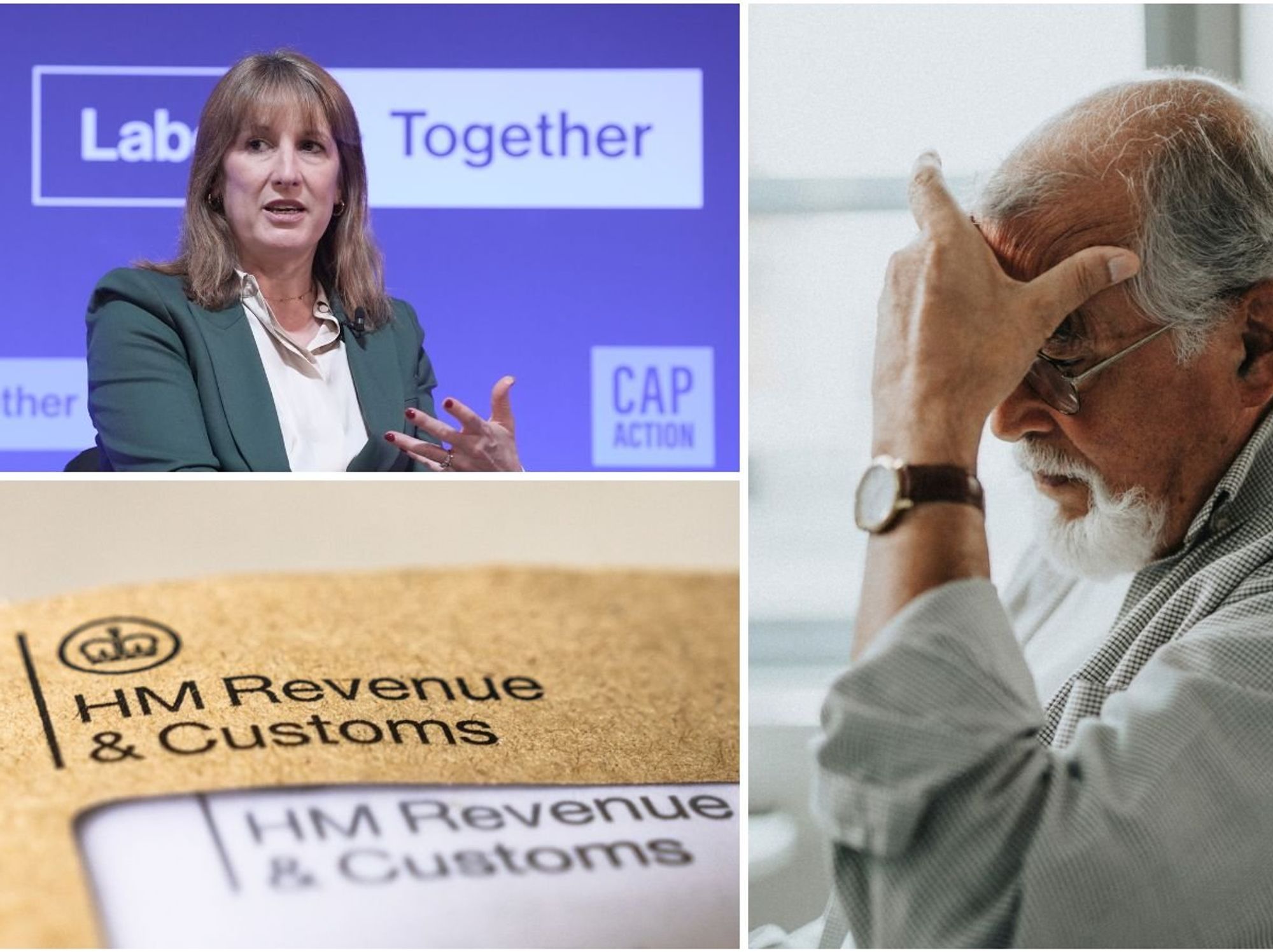 Older man, Rachel Reeves and HMRC letter
