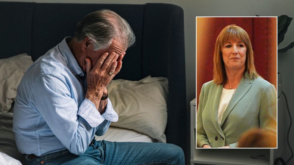 Older man worried and Rachel Reeves