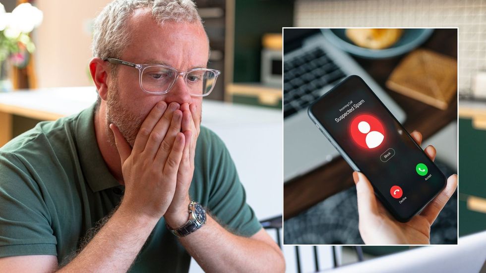 Older man worried and scam call
