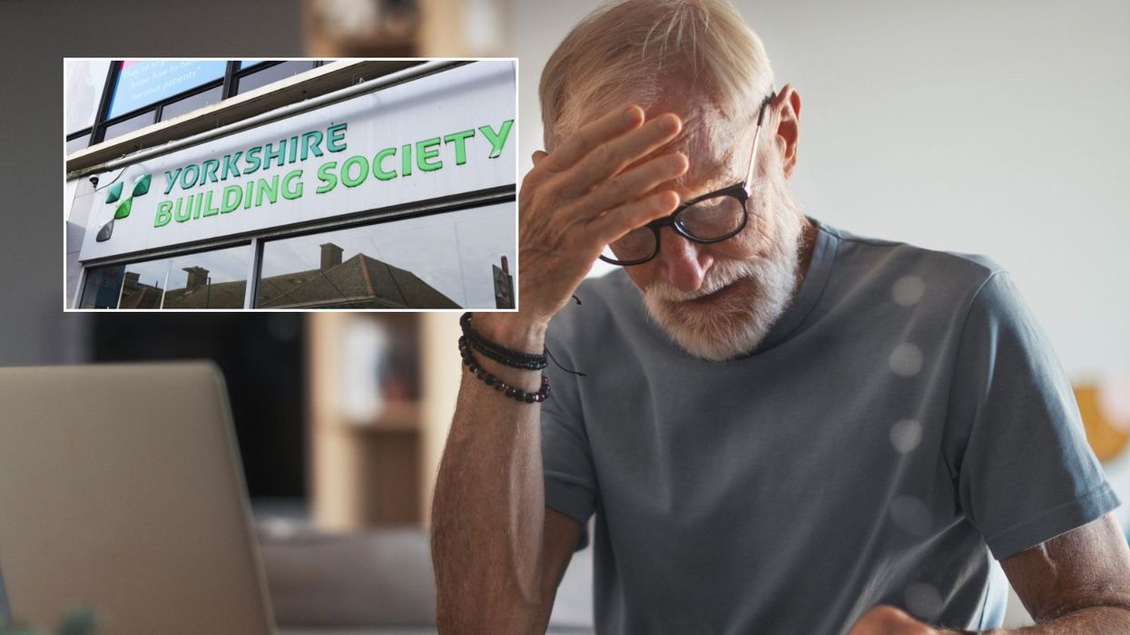 Older man worried and YBS branch