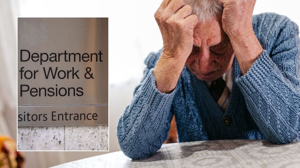 Older person and DWP sign