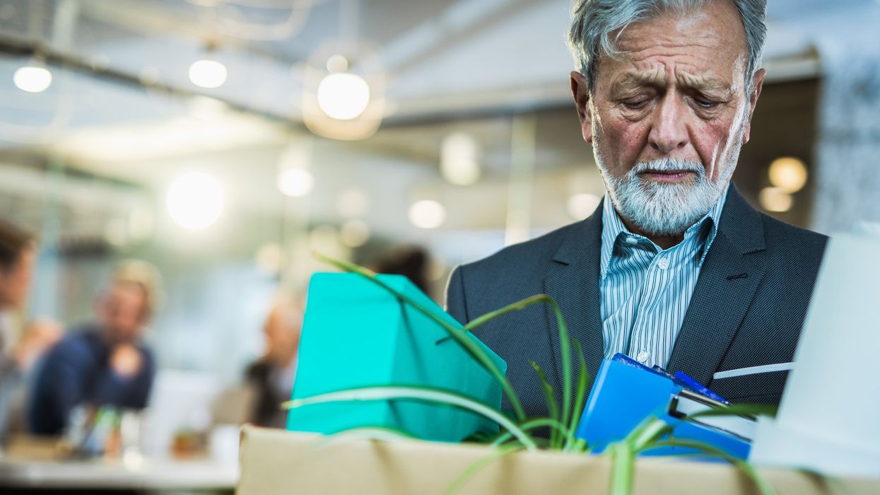 Older person being made redundant