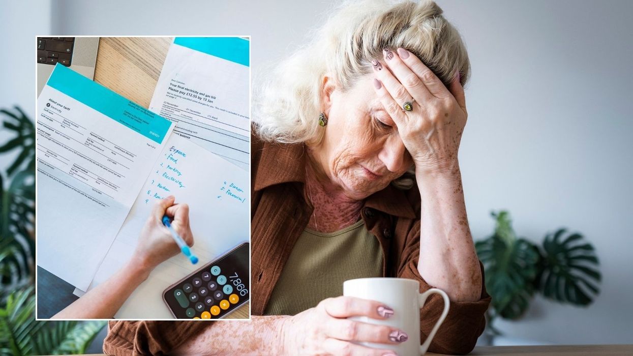 Older woman and energy bill